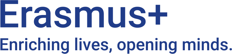 Logo: Erasmus Plus. Enriching lives, opening minds
